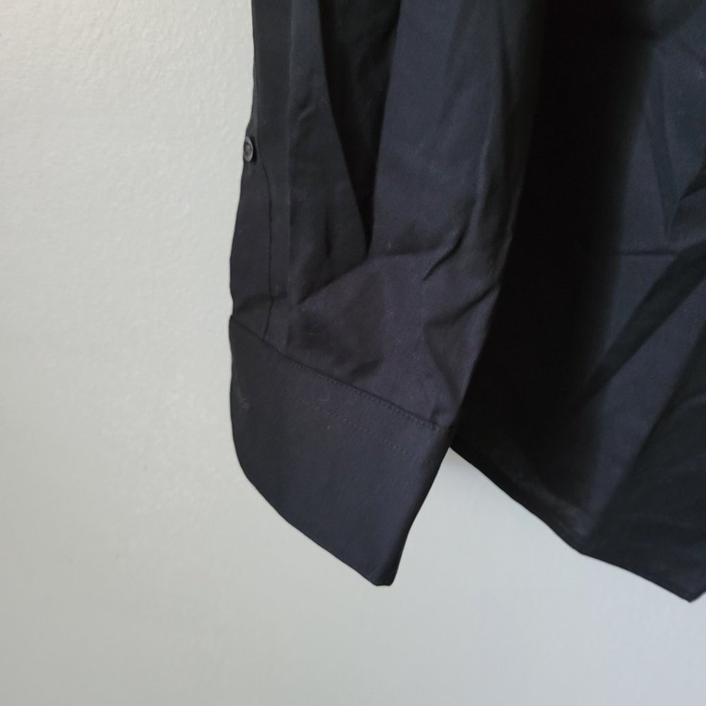 Goodfellow Black Dress Shirt Button Up Men's Small Long Sleeve Collard NWT - Picture 4 of 6